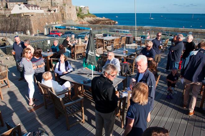 Drinks at Guernsey Yacht Club – ARC Channel Islands ©  Sarah Collins / WCC